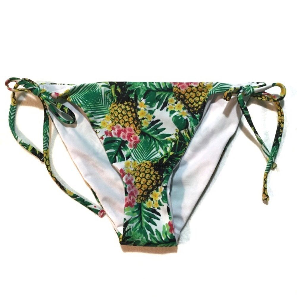 Sole East Swim Pineapple Cali Bikini Bottom XL NWT